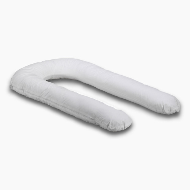 Moonlight Slumber Comfort U Deluxe Body Pillow - White 50/50 (Polyester/Cotton).