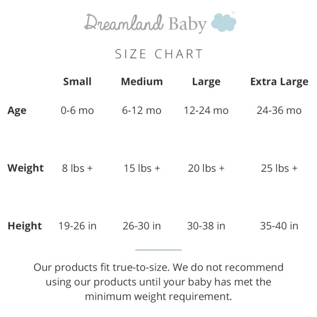 Dreamland Baby Dream Weighted Sleep Sack - Grey Stars, 0-6 Months.