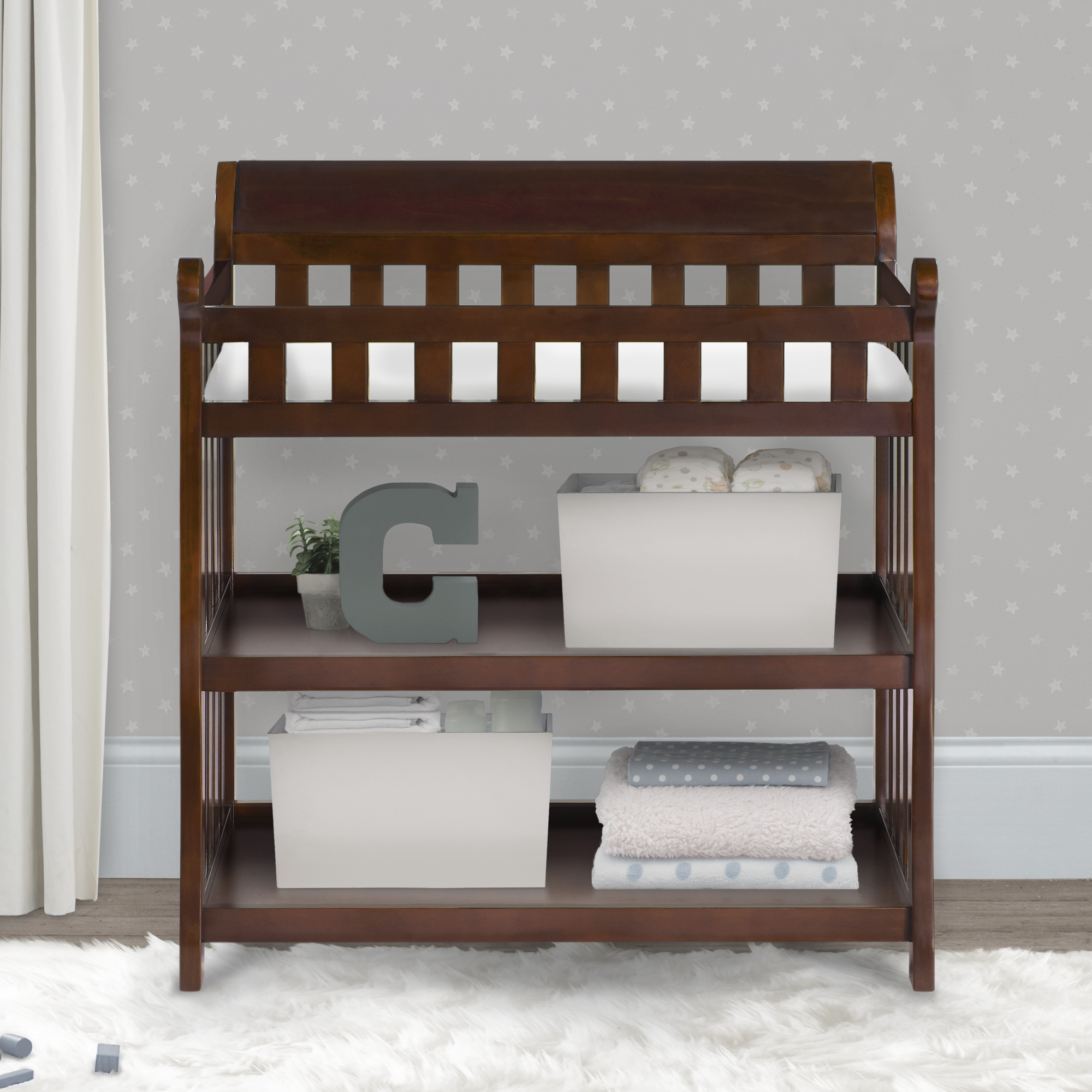 Delta Children Eclipse Changing Table Black Cherry Espresso
