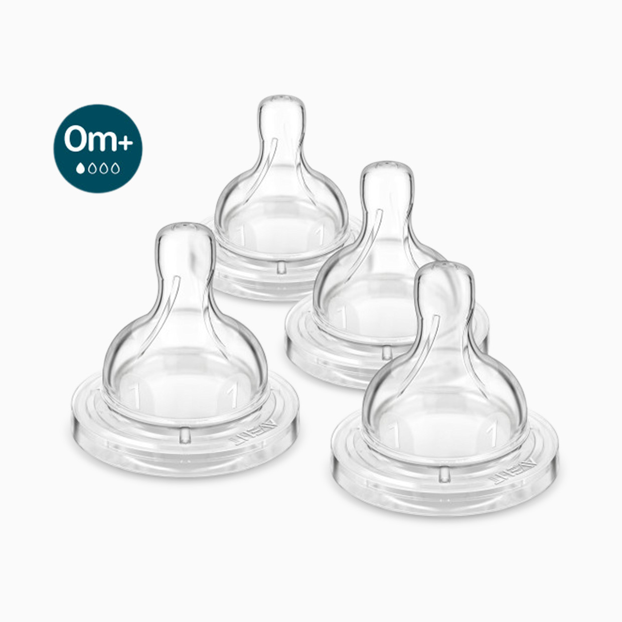 Philips Avent Anti-Colic Baby Bottle Nipples (4 Pack) - Level 1.