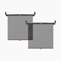 Munchkin Sun Safety Car Window Rollershade With Heat Alert - Black - 2pk