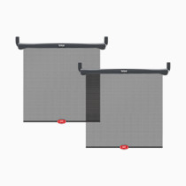 Munchkin Sun Safety Car Window Rollershade With Heat Alert - Black - 2pk