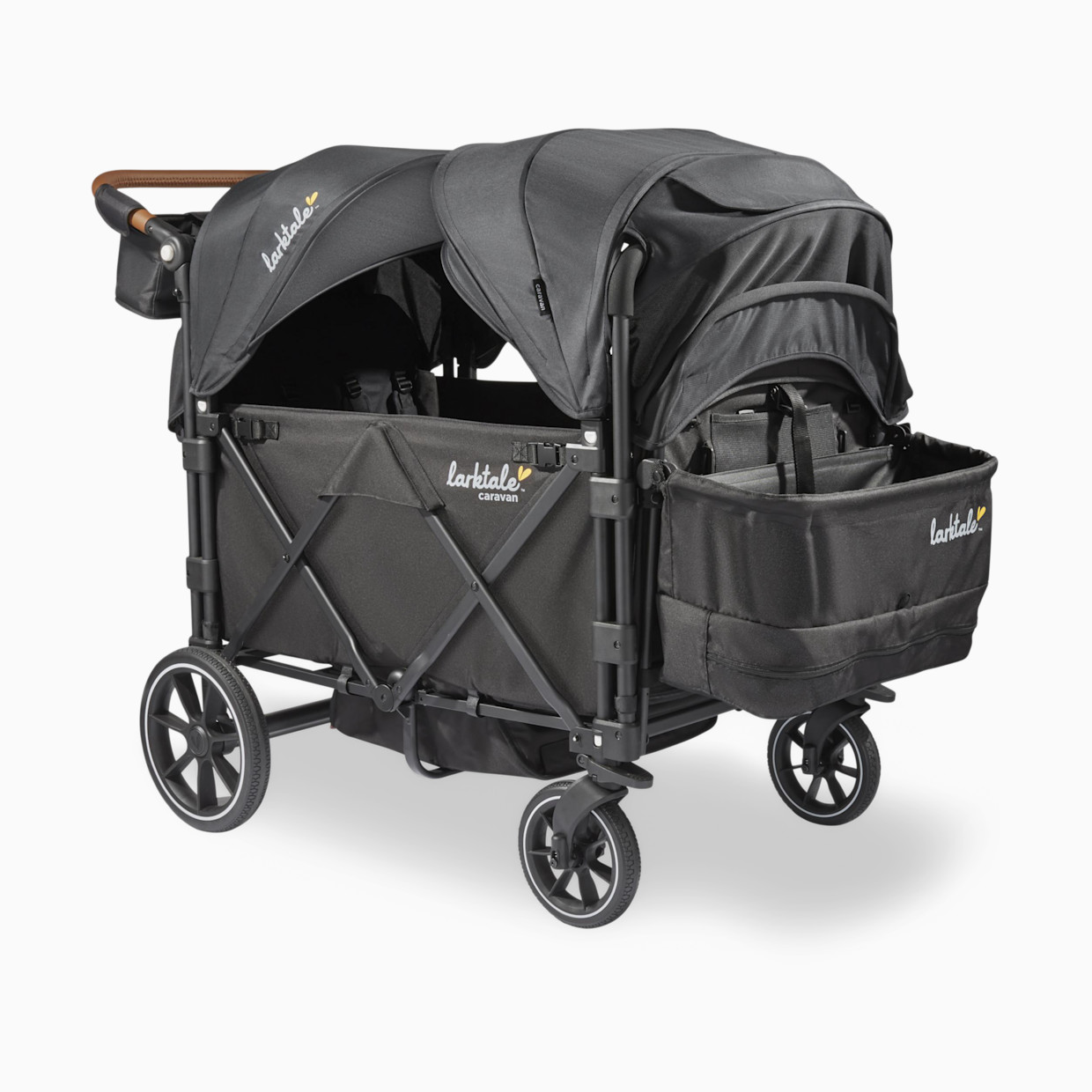 Larktale Caravan Quad Stroller Wagon - Byron Black.