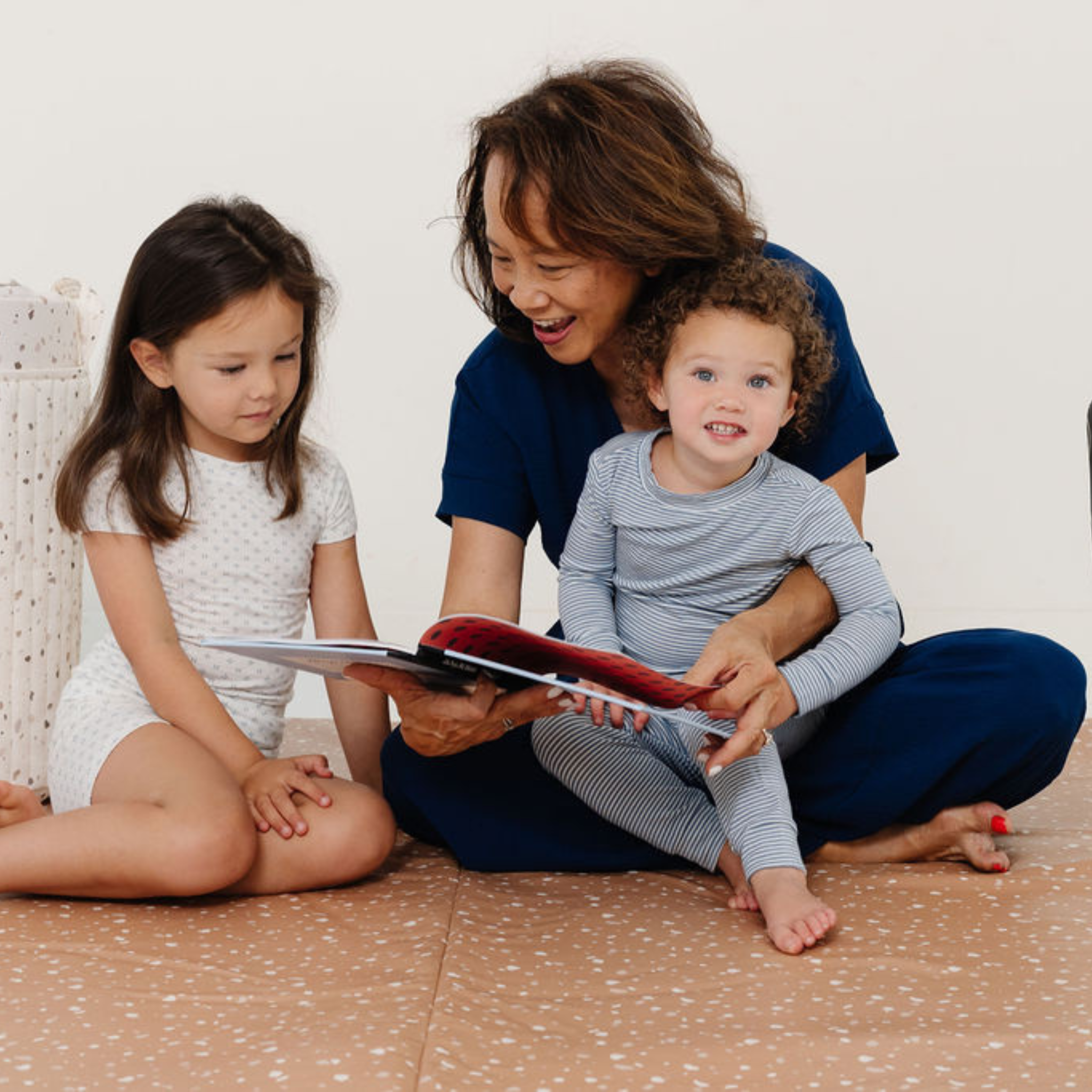 Toki Kids Standard Vegan Leather Play Mat - Terrazzo Clay.