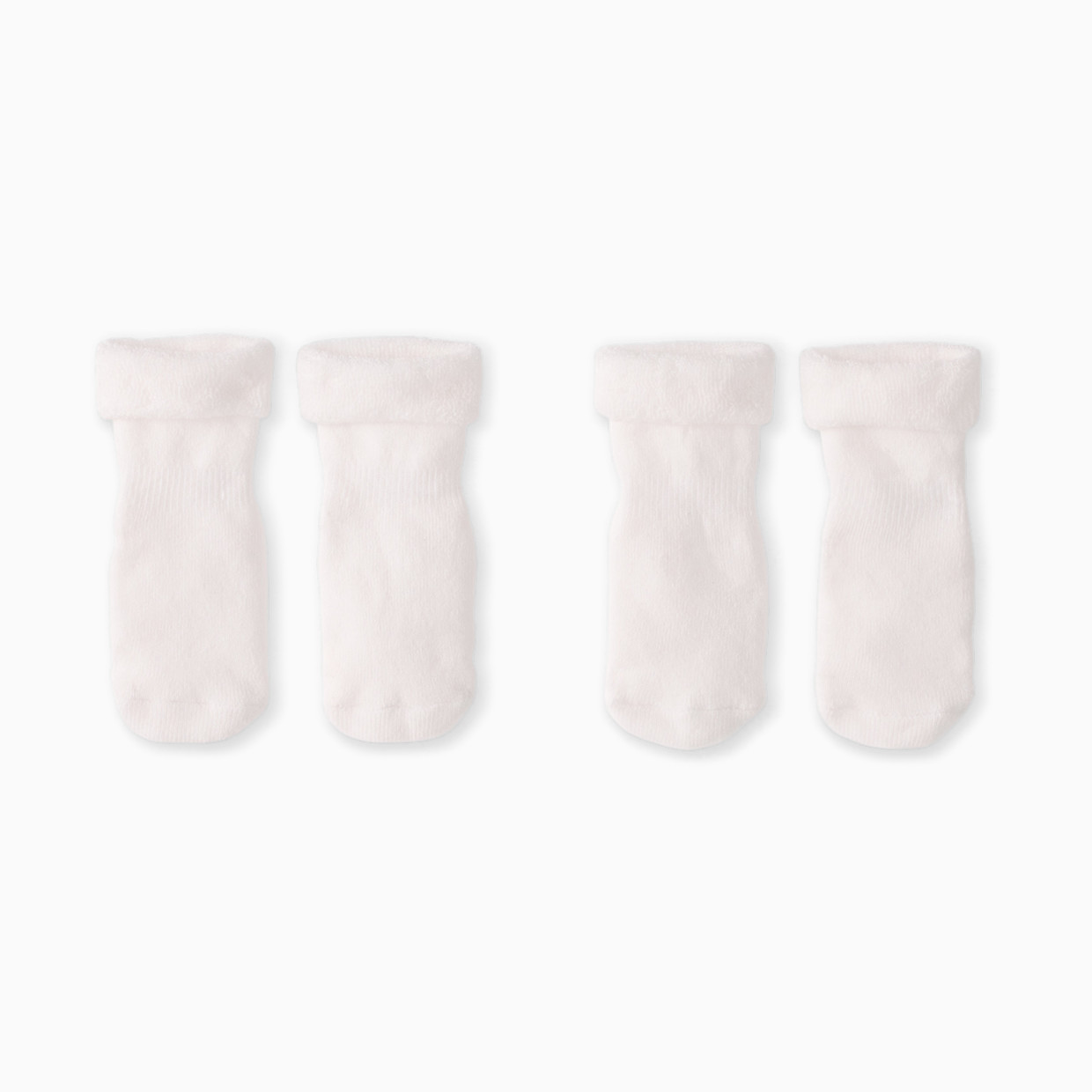 Hanna Andersson 2-Pack Baby Socks - White, 0-6 Months.