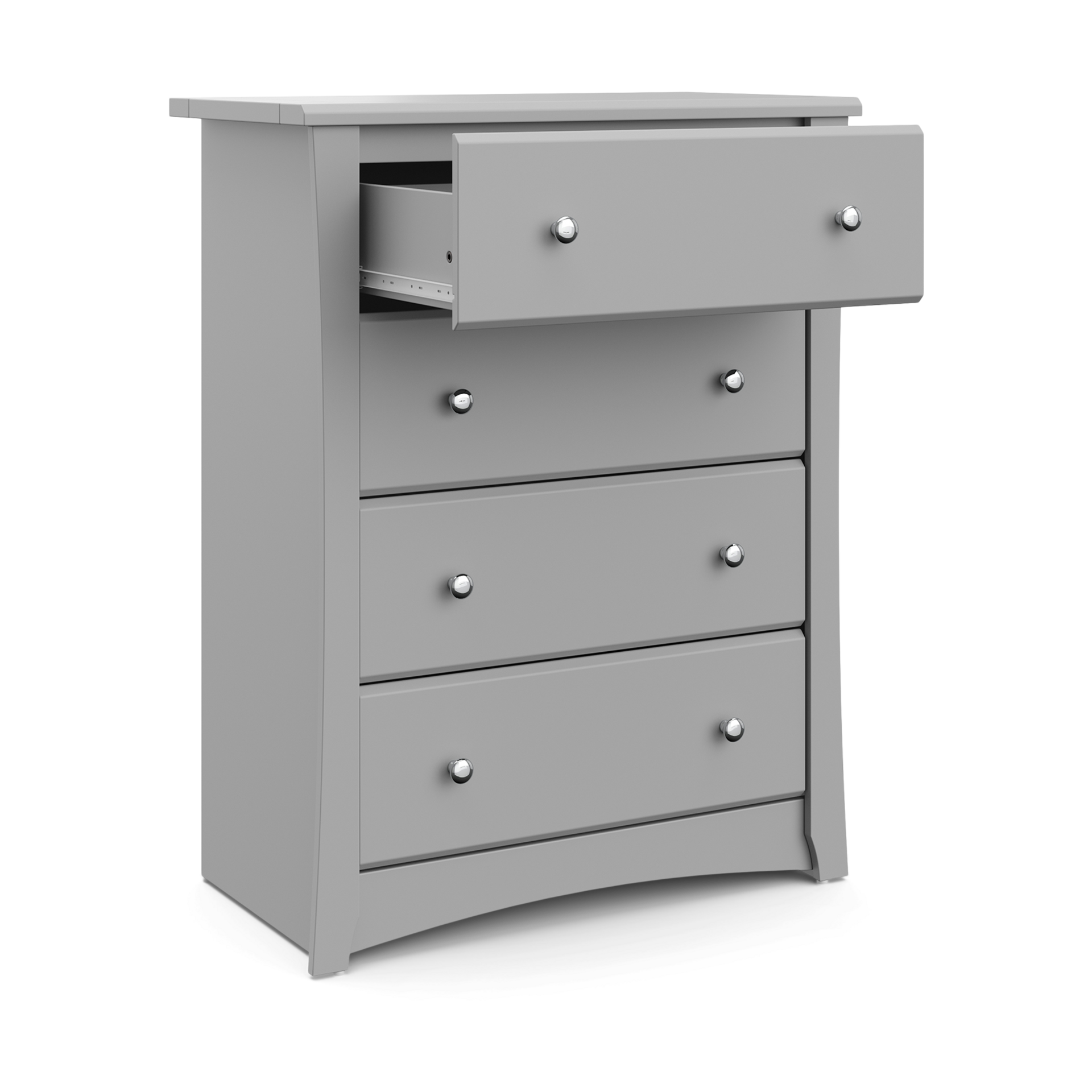 Storkcraft Crescent 4 Drawer Chest - Pebble Gray.
