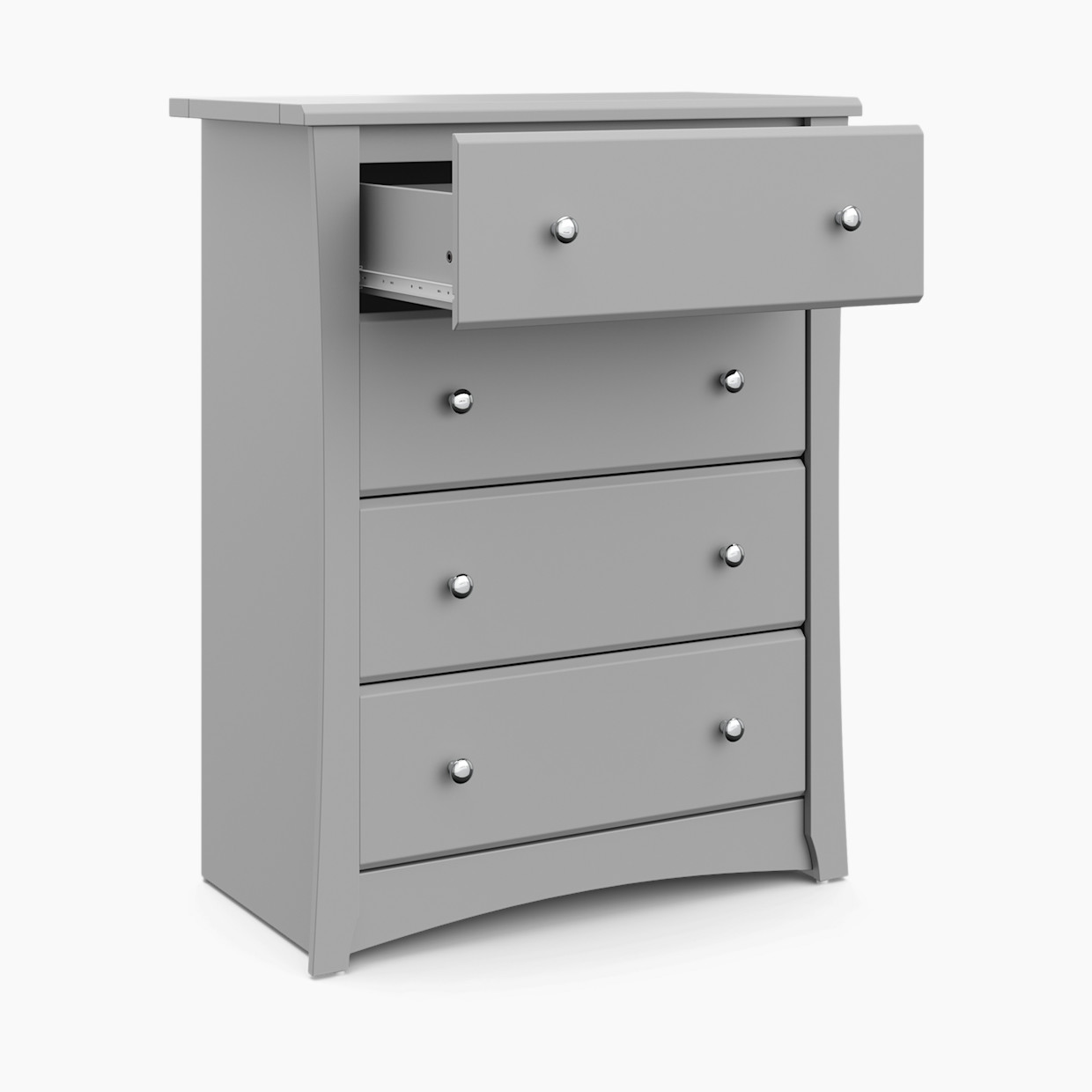 Storkcraft Crescent 4 Drawer Chest - Pebble Gray.