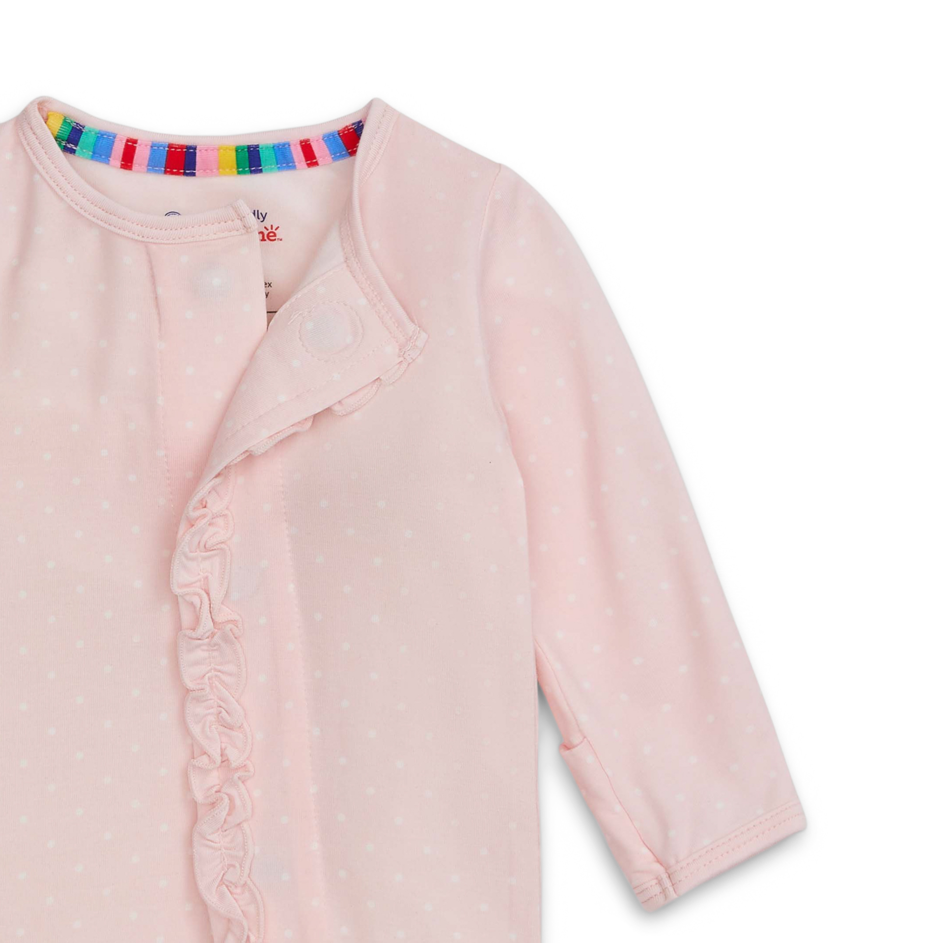 Magnetic Me Modal Magnetic Footie - Pin Dot Pink, Newborn.