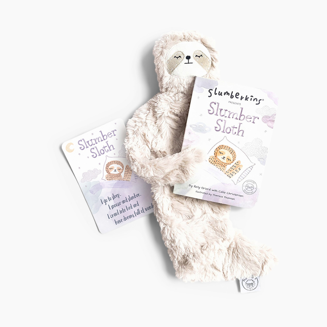 Slumberkins Snuggler & Board Book Gift Bundle (Discontinued) - Hazel Slumber Sloth (Relaxation).