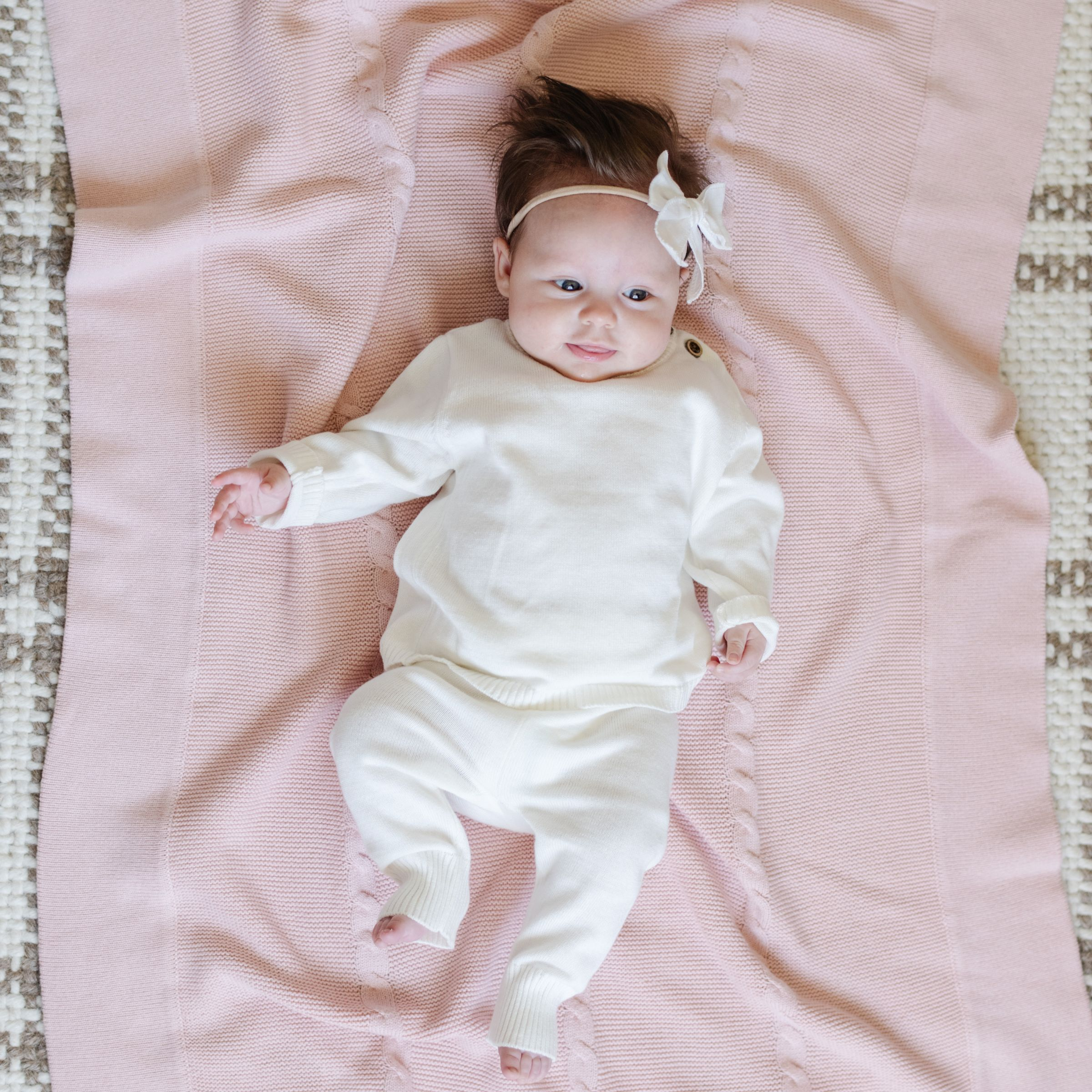 Saranoni Heirloom Cotton Knit Set Cream, 03 M Babylist Shop