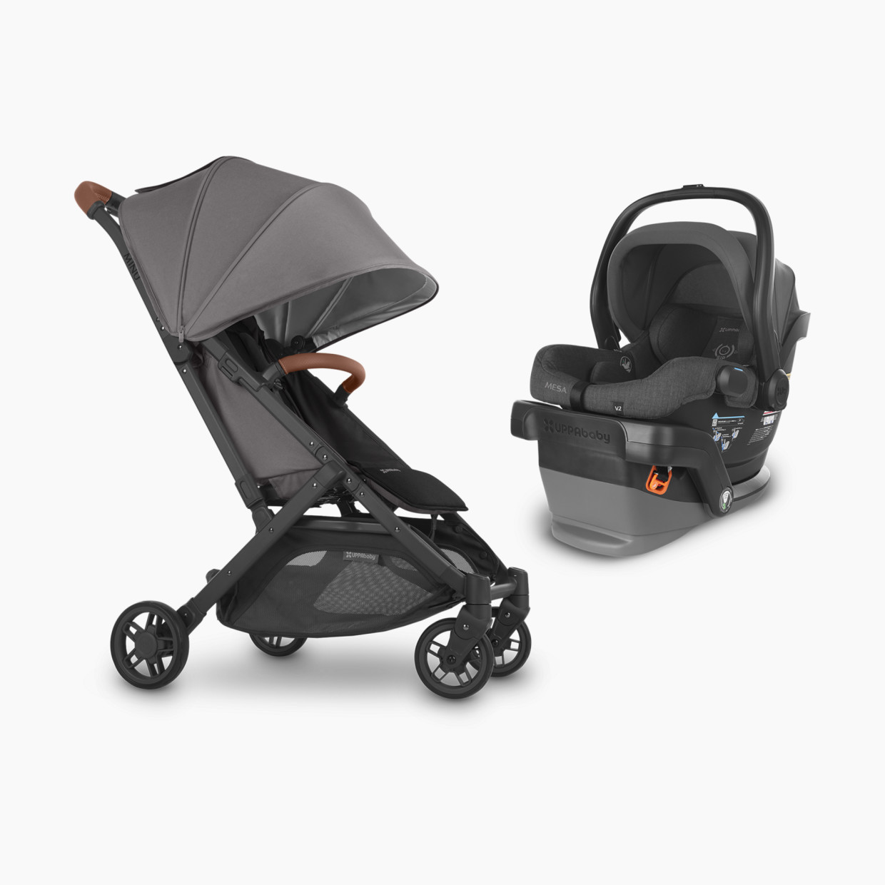 UPPAbaby MESA V2 Infant Car Seat & MINU V2 Stroller Travel System - Greyson.