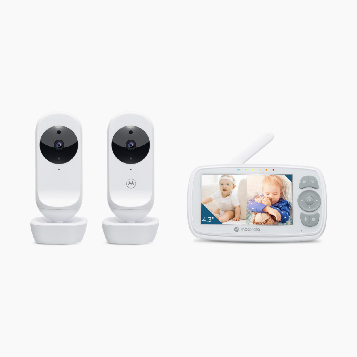 Motorola VM34 4.3" Manual Pan/Tilt Video Baby Monitor - 2 Camera Pack.