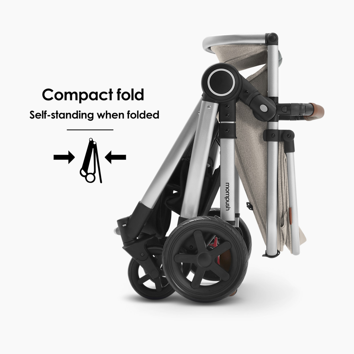 Mompush Ultimate 2 Stroller & Bassinet - Khaki.