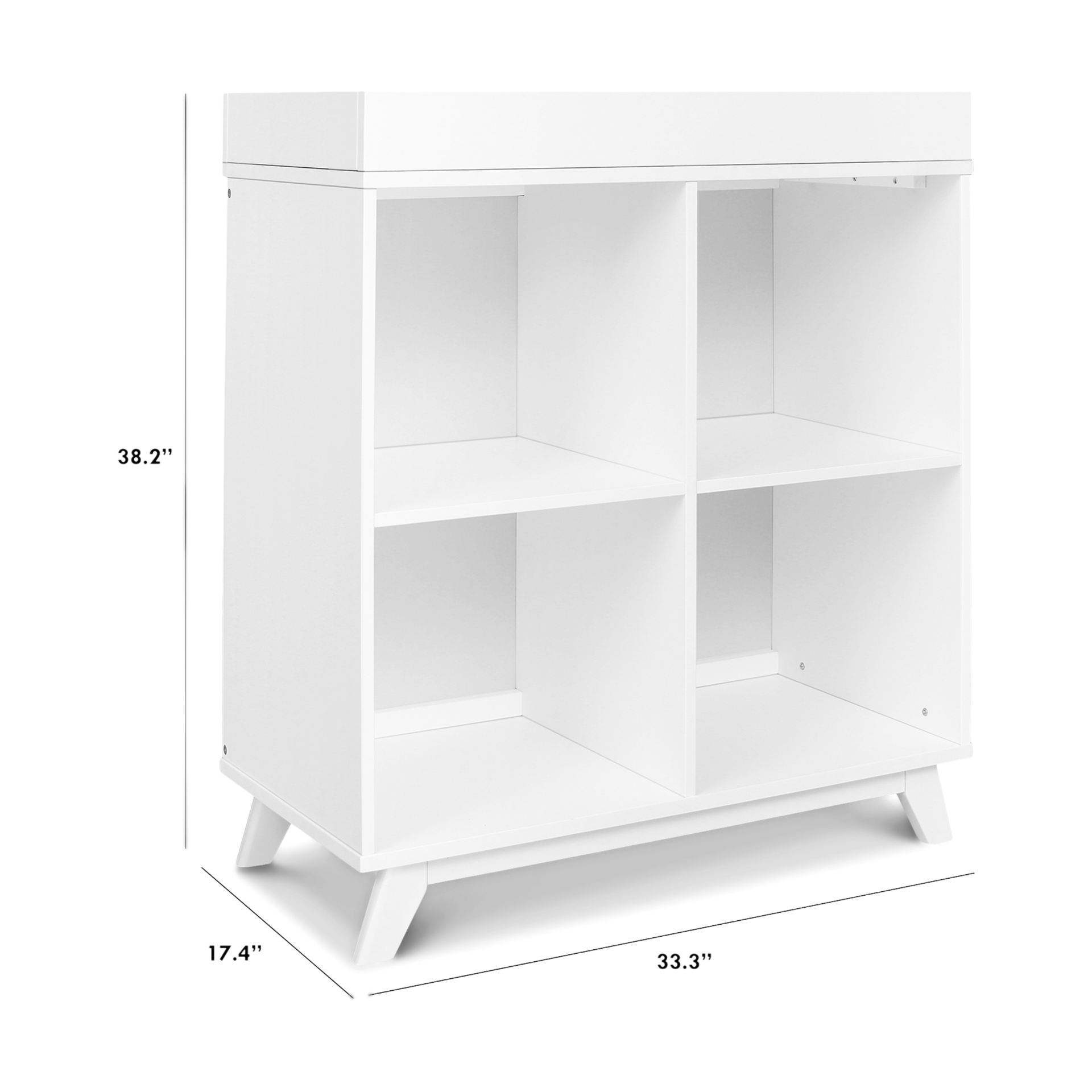 daVinci Otto Convertible Changing Table and Cubby Bookcase - White.