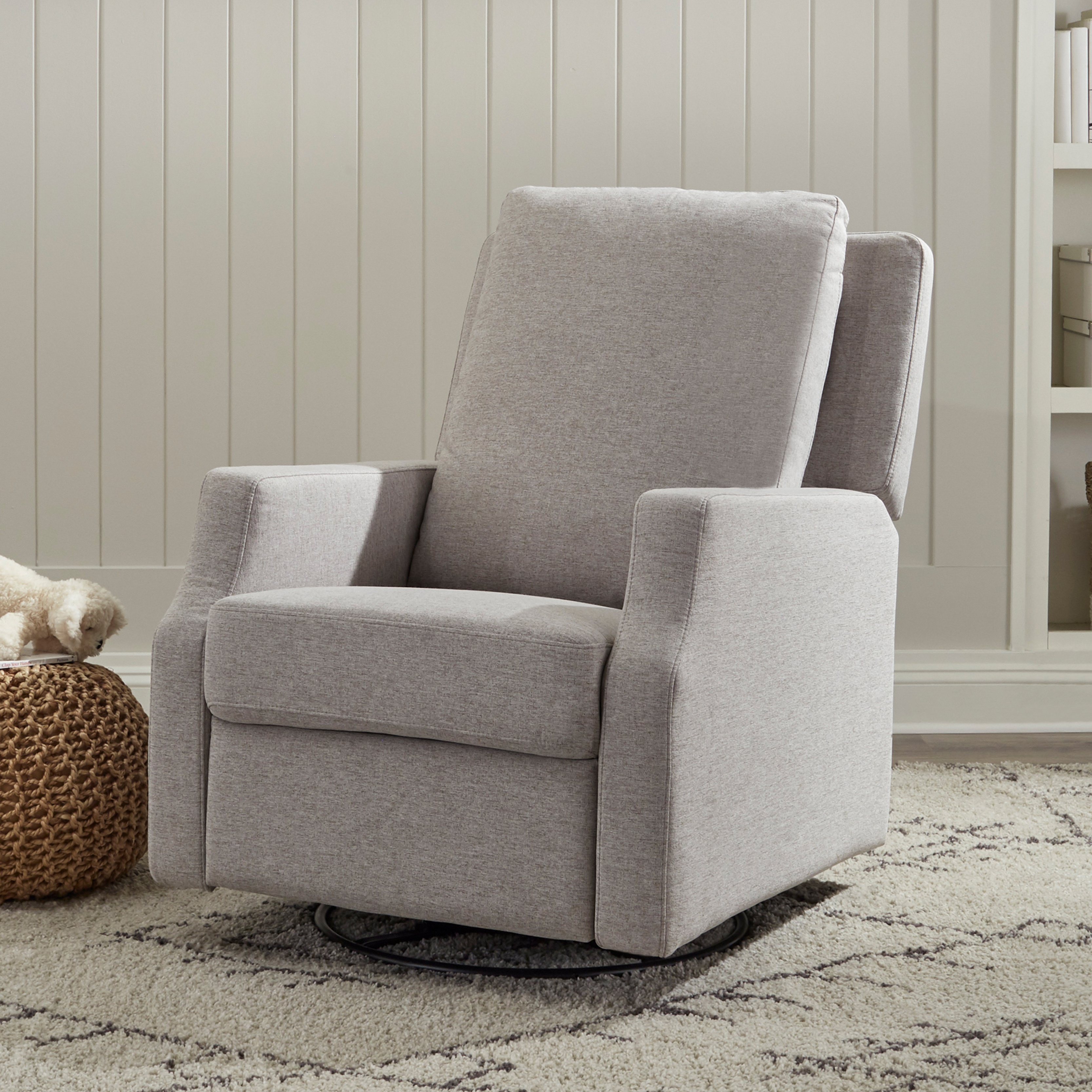 Namesake Crewe Recliner and Swivel Glider Performance Grey Eco Weave