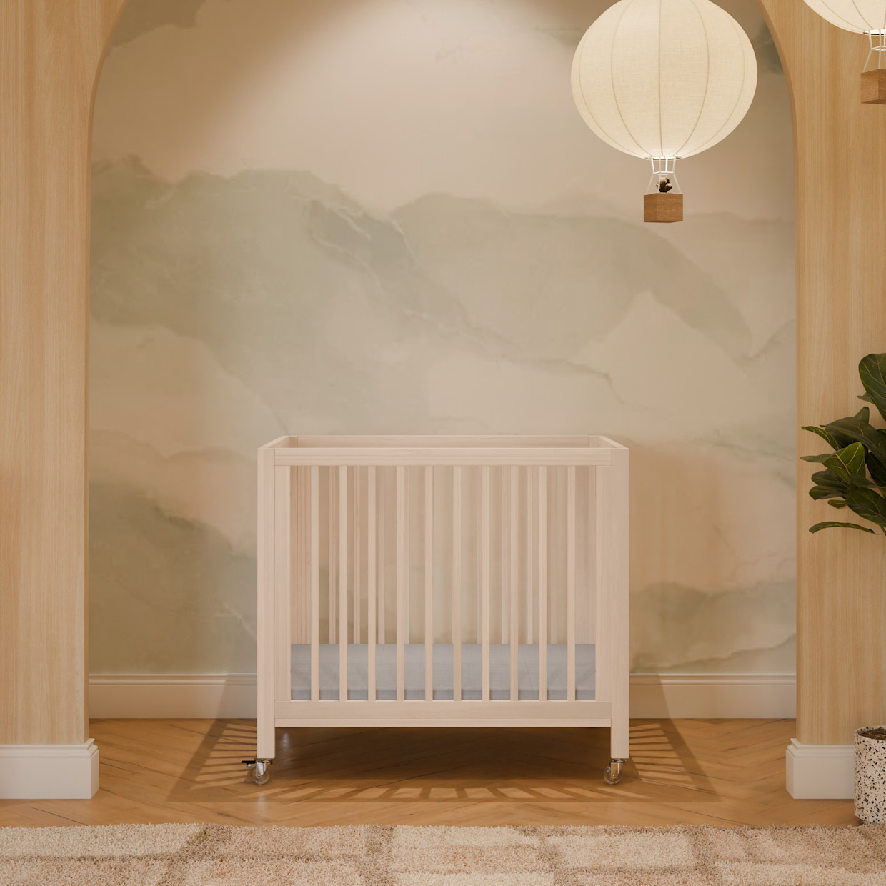 babyletto Rolli All-Stages Midi Crib Conversion Kit - Washed Natural.