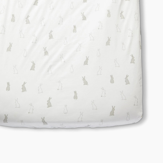 Pehr Brushed Organic Cotton Crib Sheet - Bunny Hop | Babylist Shop