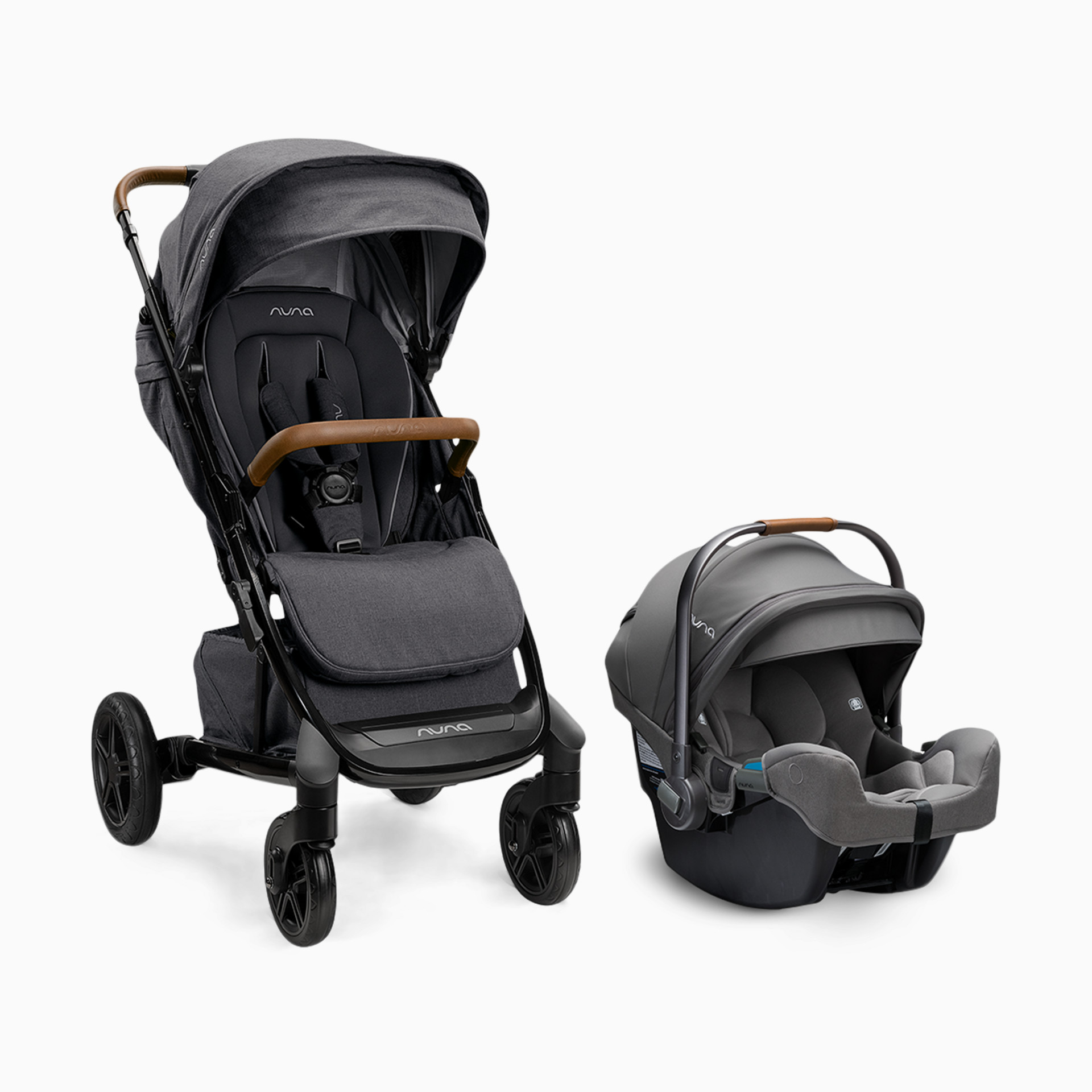 Nuna PIPA rx & TAVO next Travel System - Caviar/Cognac | Babylist Shop