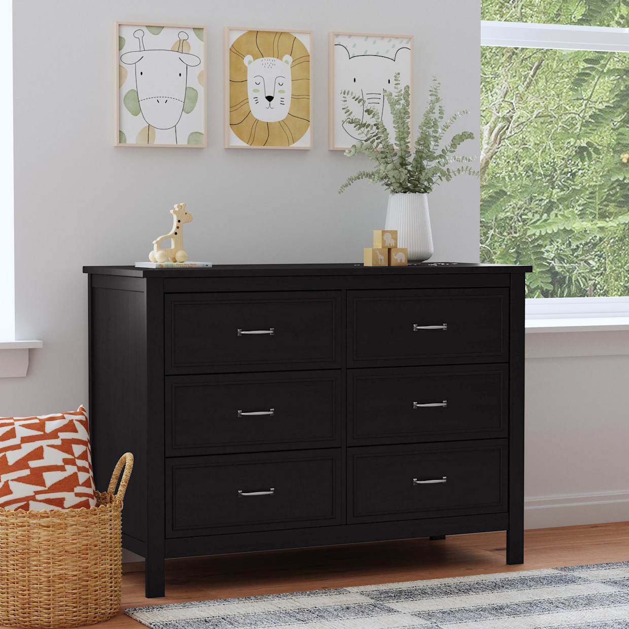 daVinci Charlie 6-Drawer Double Dresser - Ebony.