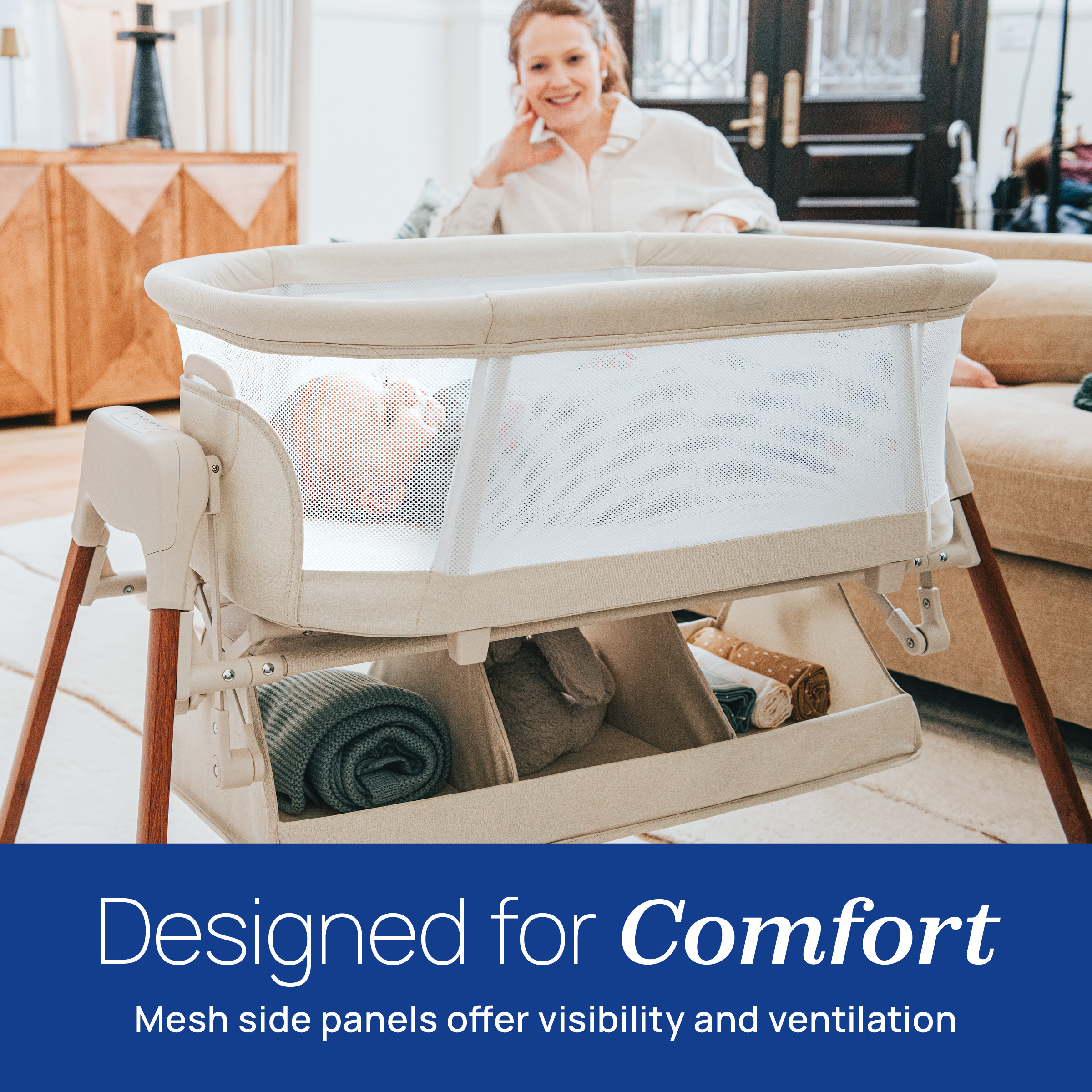 Chicco LullaGlide Plus 3-in-1 Bassinet - Serene.