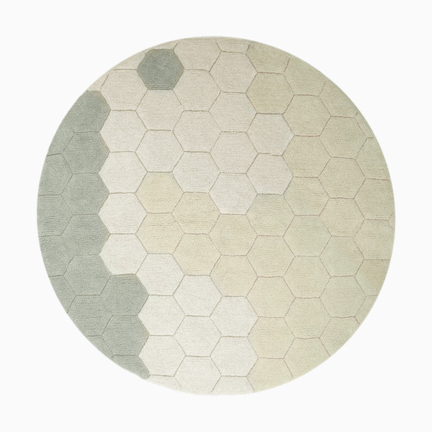 Lorena Canals Round Honeycomb Washable Rug.