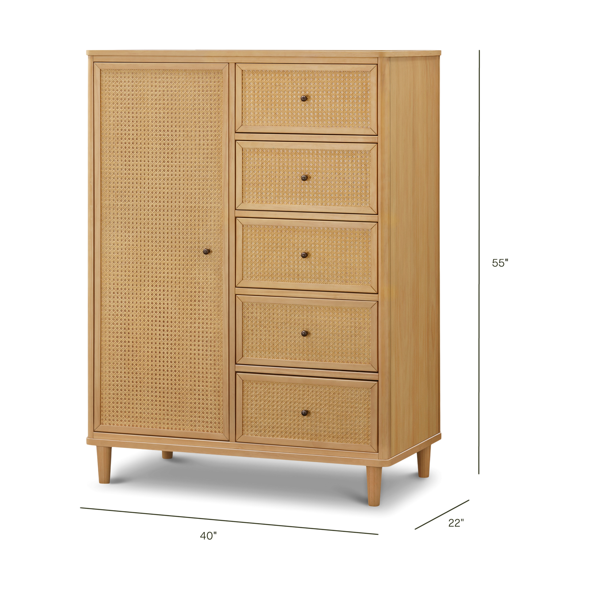 Namesake Marin with Cane Assembled Chifforobe.
