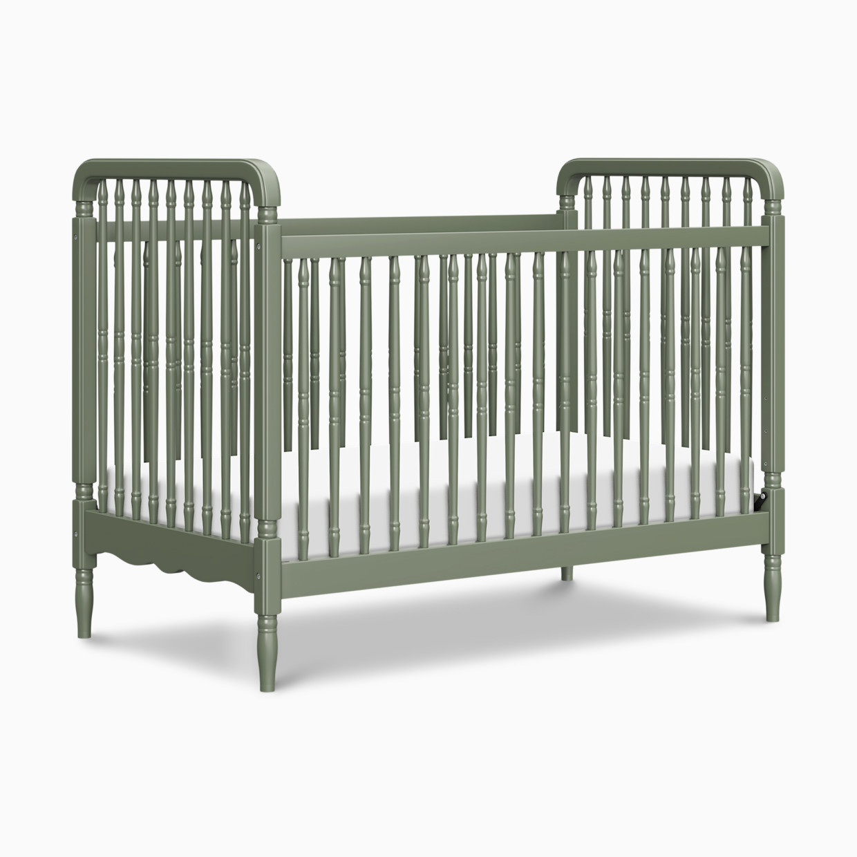 Namesake Liberty 3-in-1 Convertible Spindle Crib with Toddler Bed Conversion Kit - Juniper.