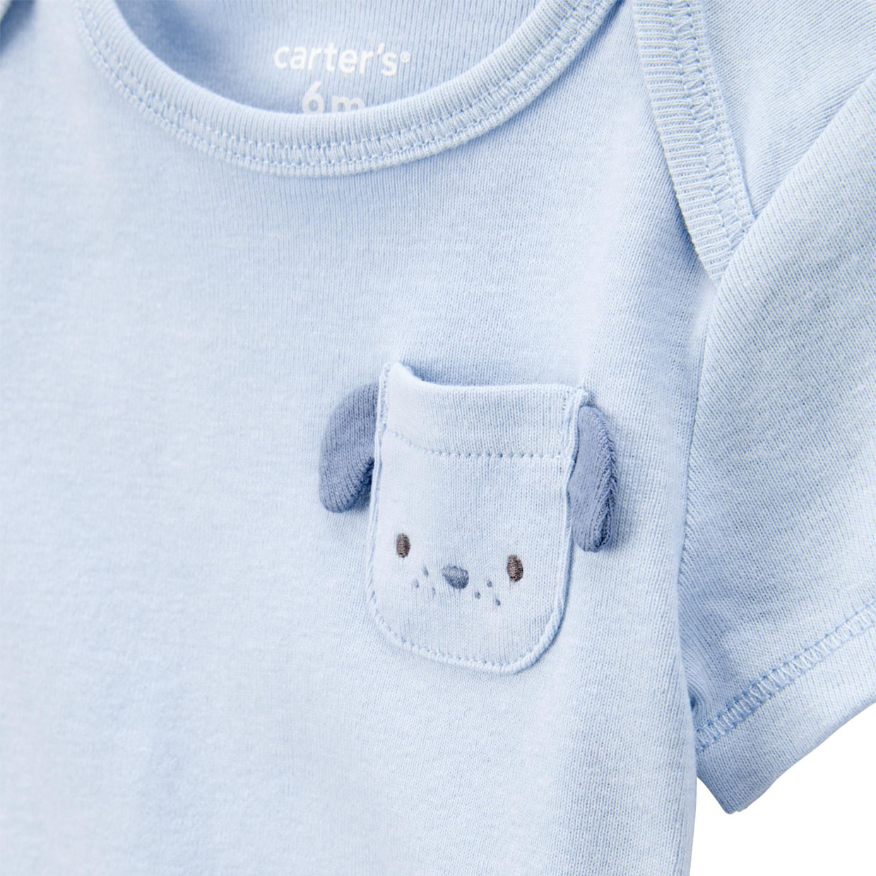 Carter's 5-Pack Short-Sleeve Cotton Bodysuits - Dog, Newborn.