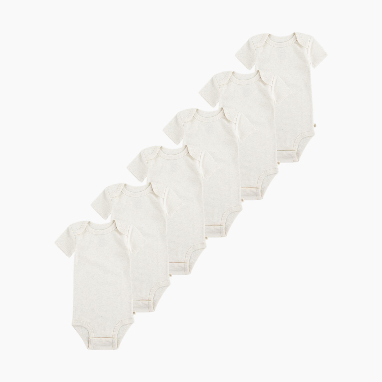 Huggies Basic Bodysuit (6 Pack) - Oatmeal Heather, 3-6 M.