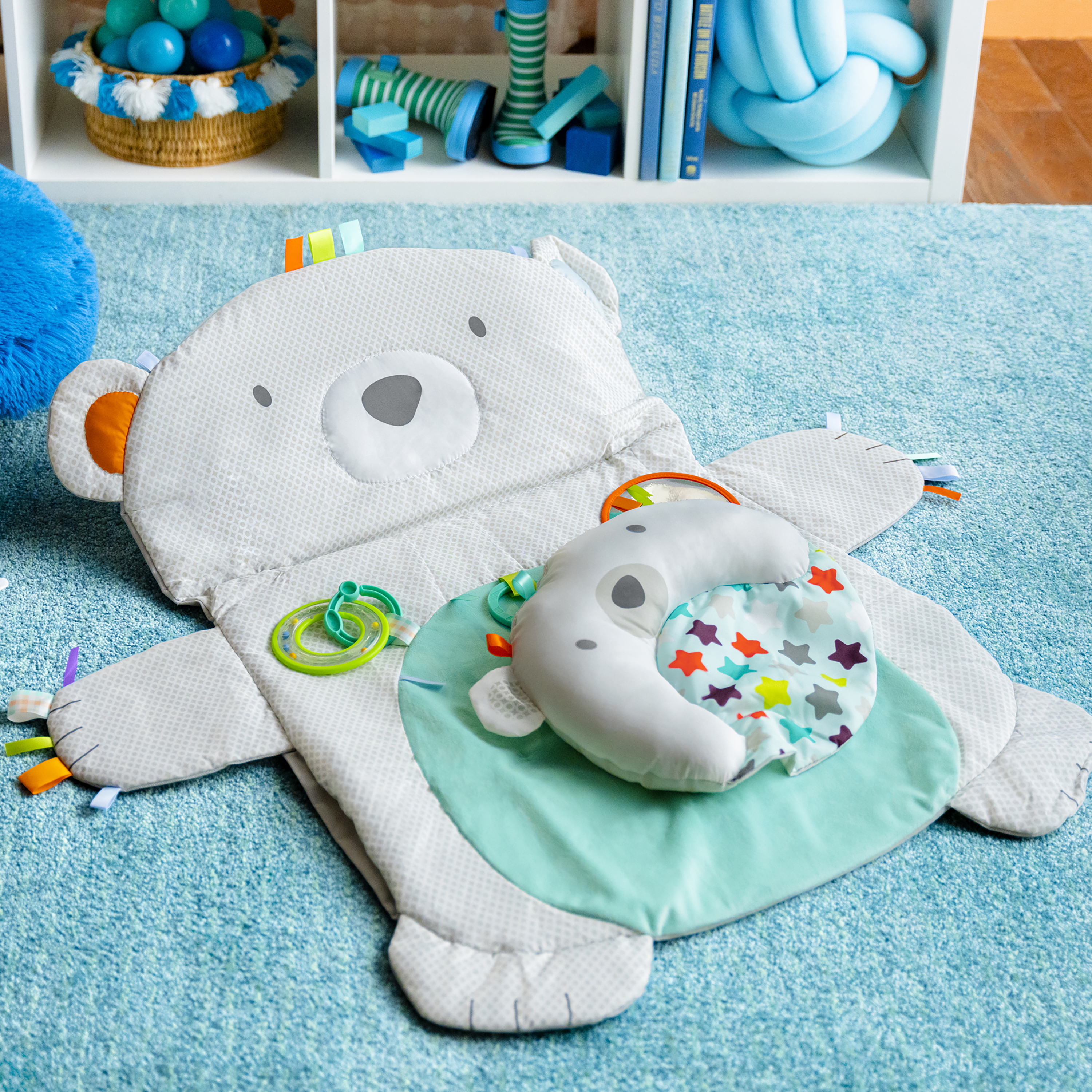 Bright Starts Tummy Time Prop & Play Mat.