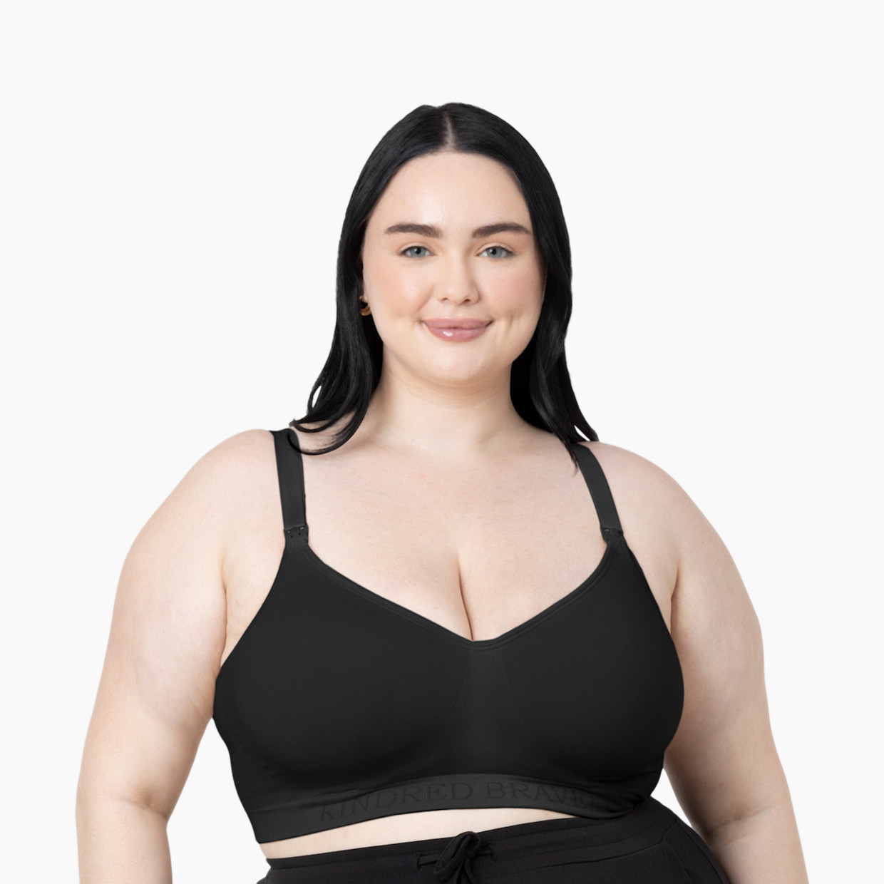 Kindred Bravely Signature Sublime Contour Maternity & Nursing Plunge Bra - Black, 1 X Busty.