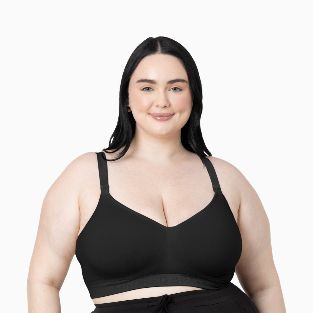 Kindred Bravely Signature Sublime Contour Maternity & Nursing Plunge Bra - Black, 1 X Busty.
