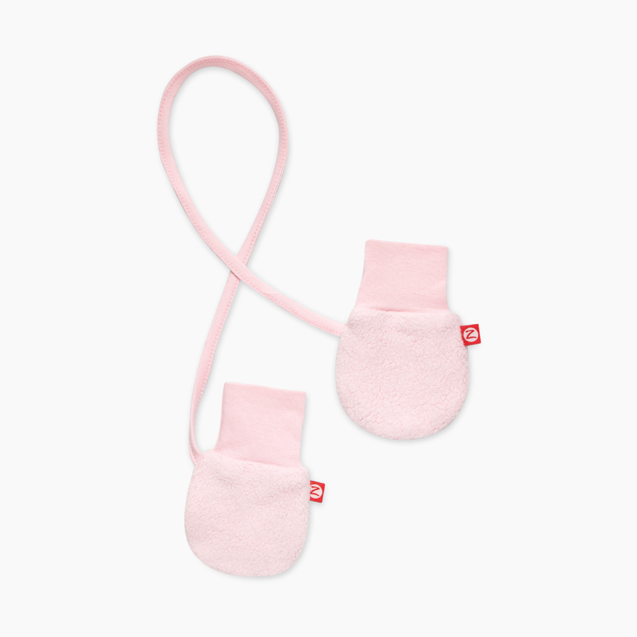 Zutano Cozie Fleece Lined Mitten - Baby Pink.