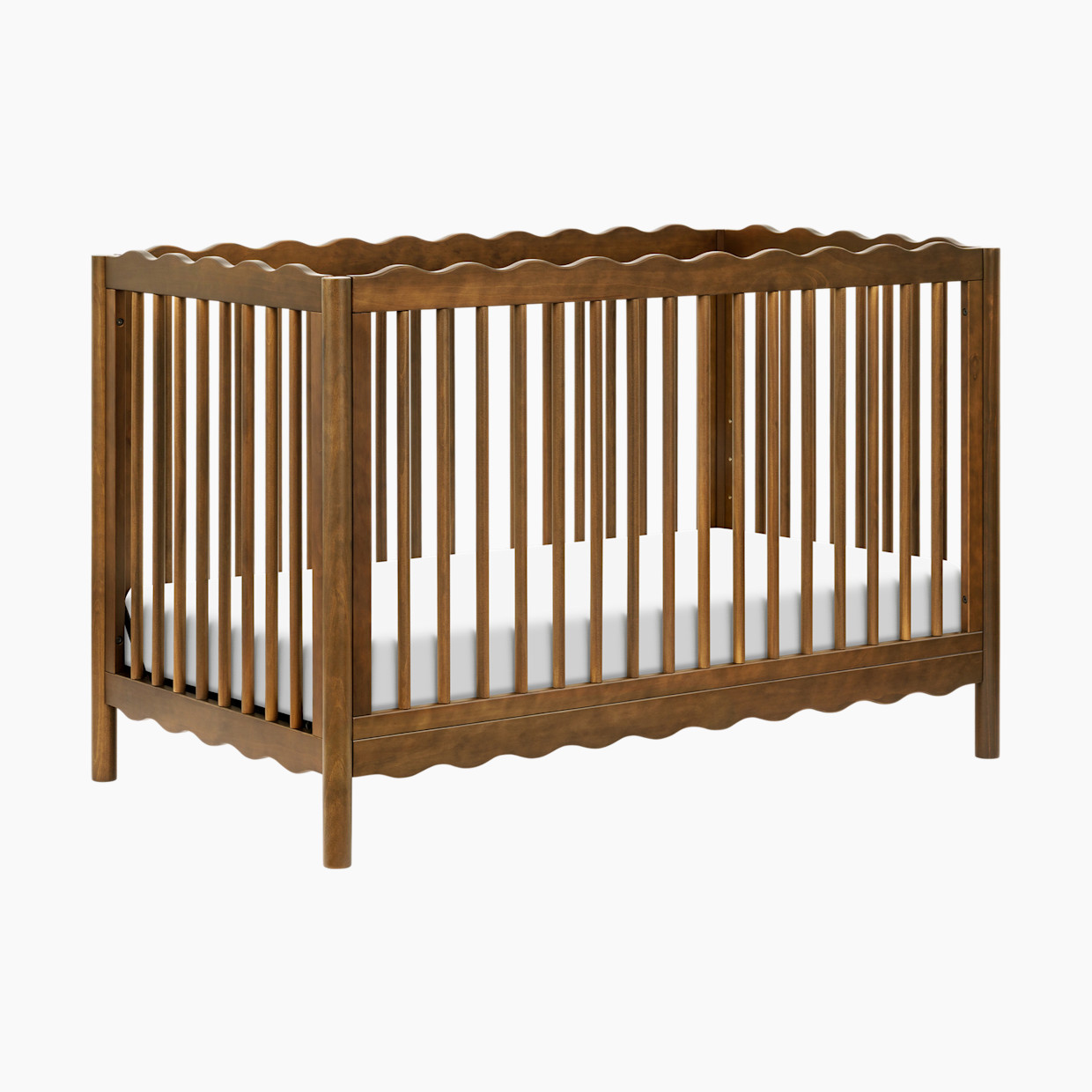 babyletto Swell 4-in-1 Convertible Crib with Conversion Kit - Natural Walnut.
