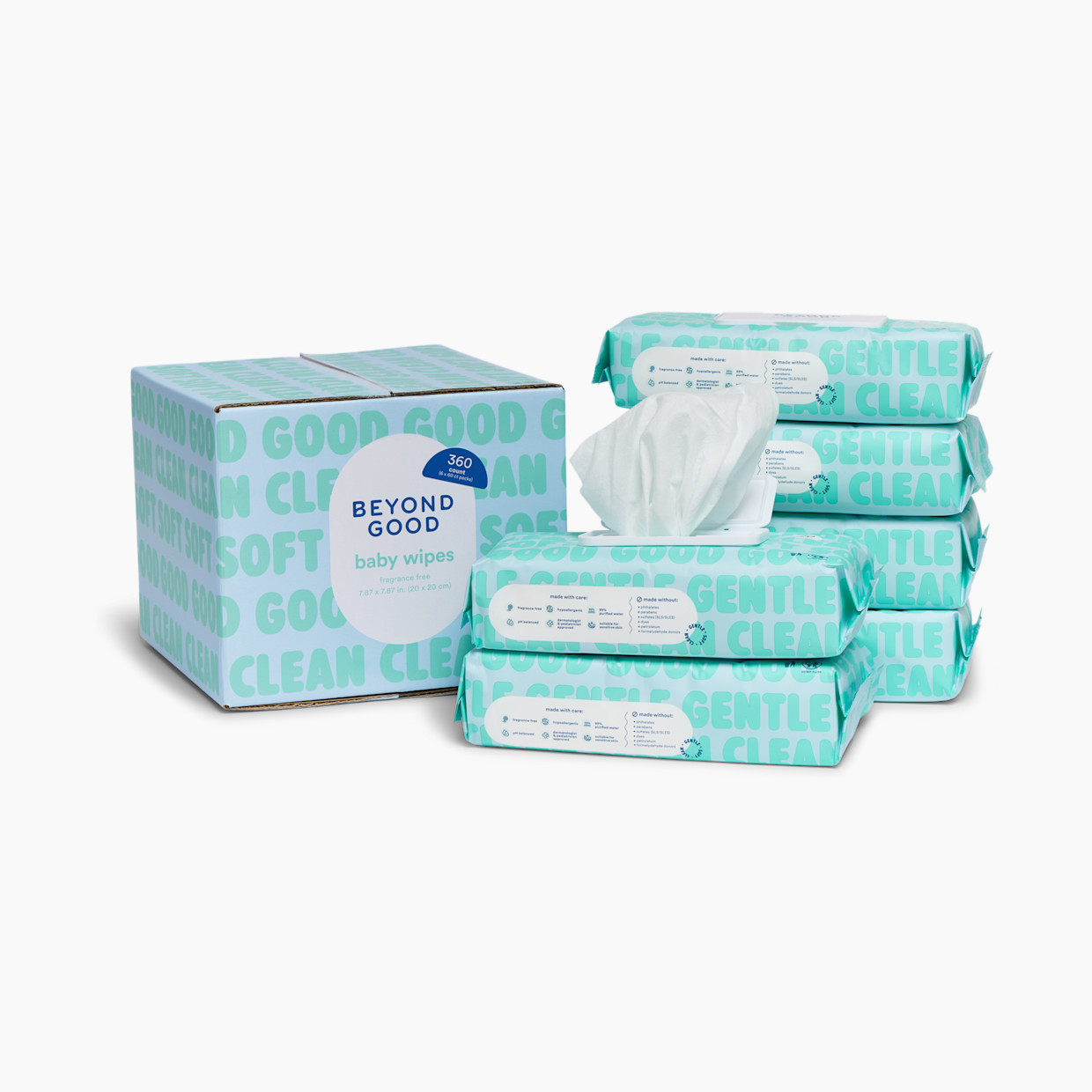 Beyond Good 99% Purified Water Baby Wipes - Fragrance Free, 360 Count.