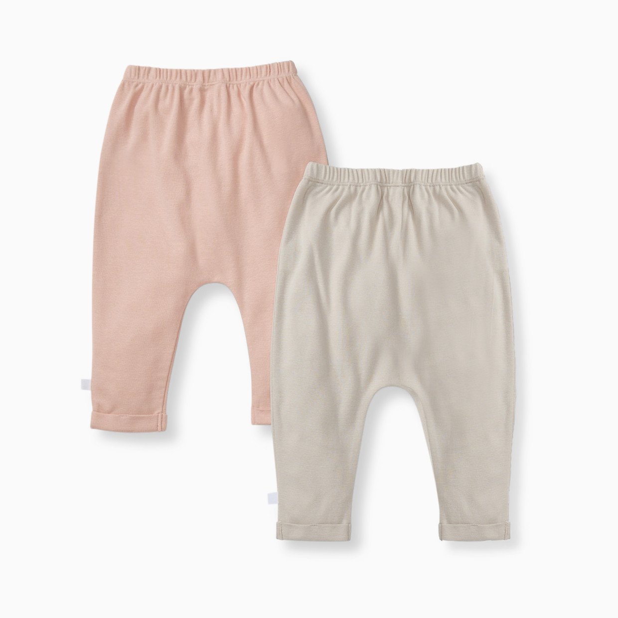 Burt's Bees Baby 2-Pack Organic Pants - Pink Sand, 0-3 M.