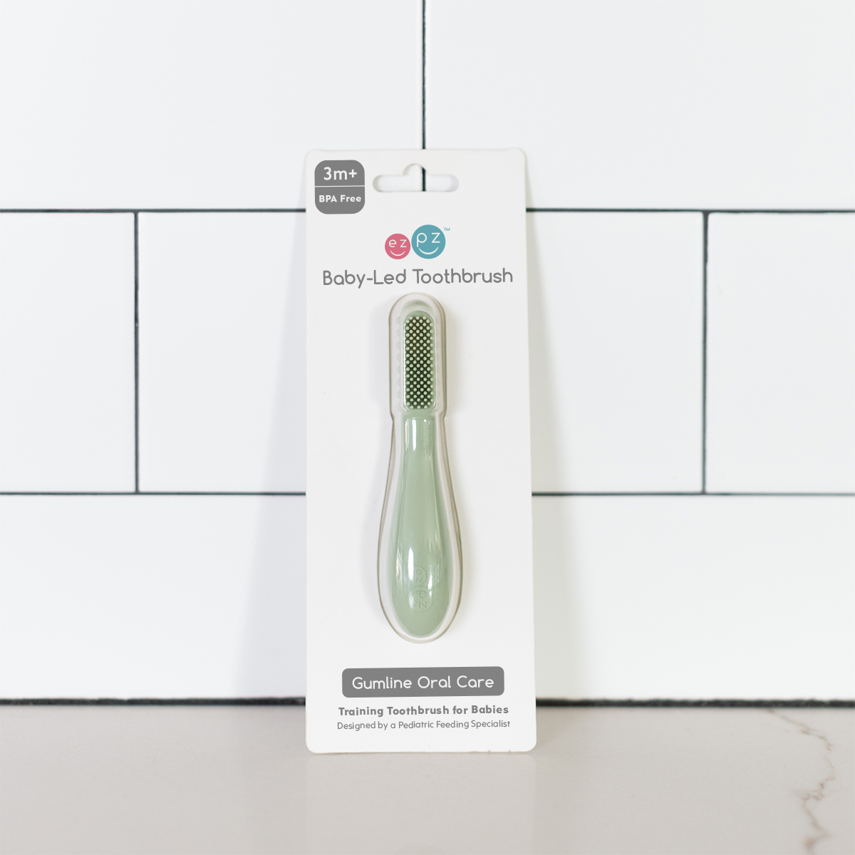 ezpz Baby-Led Toothbrush - Sage.
