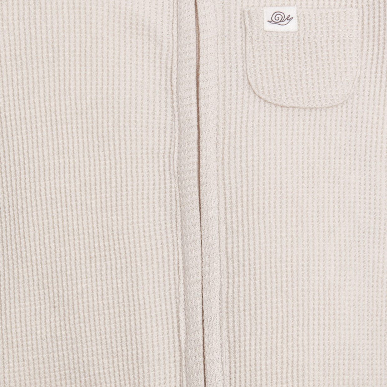 Tiny Kind Organic Waffle Footie - Oat, Newborn.