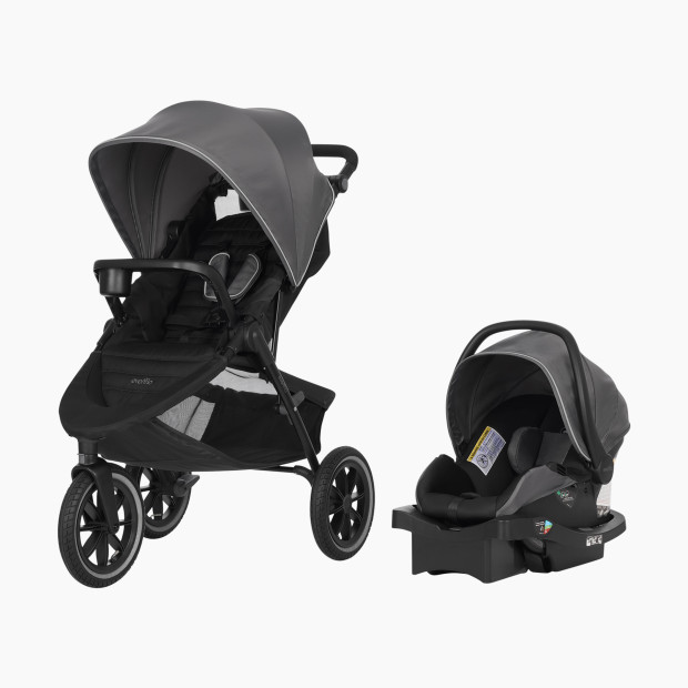 Evenflo Folio3 Jog & Stroll Travel System with LiteMax Infant Car Seat - Avenue Gray.