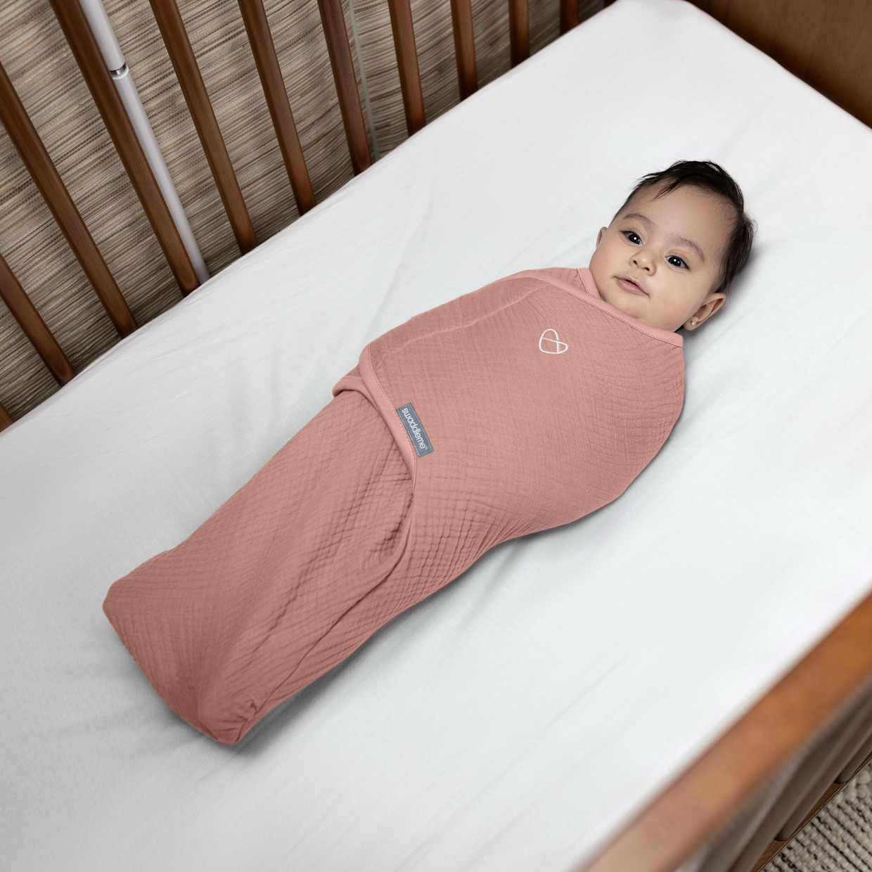 Ingenuity SwaddleMe Muslin Original Swaddle - Blush, 0-3 M.