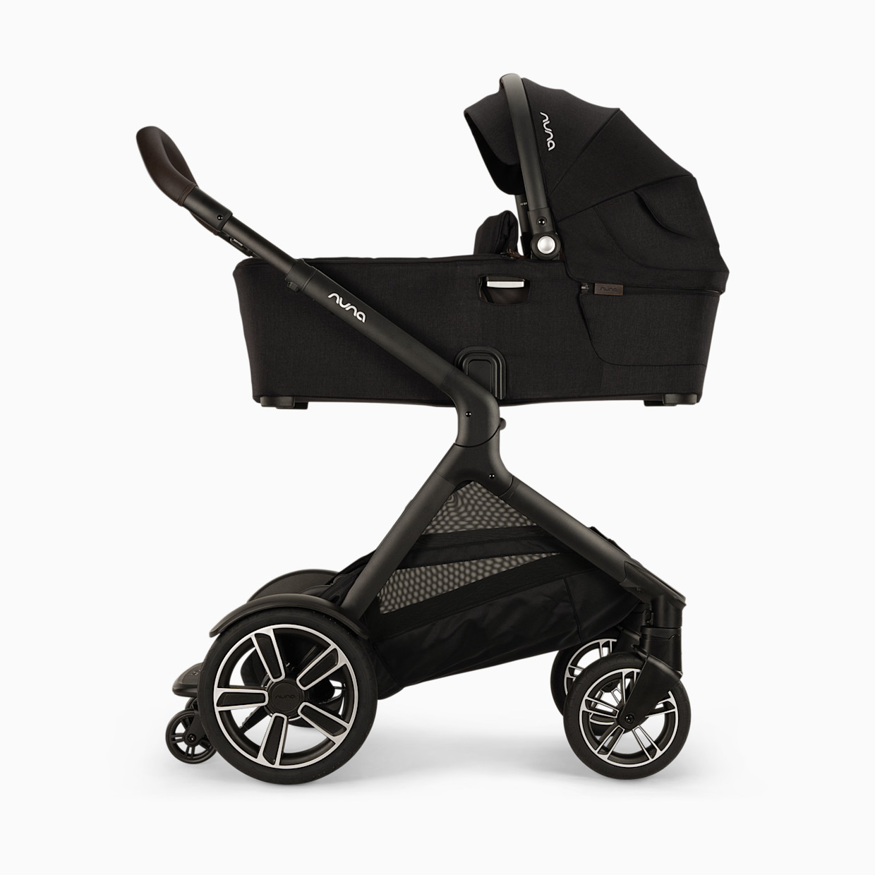 Nuna DEMI Series Bassinet + Stand - Caviar/Chocolate.