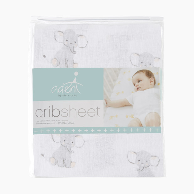 Aden + Anais Essentials Cotton Muslin Crib Sheet - Safari Babes.