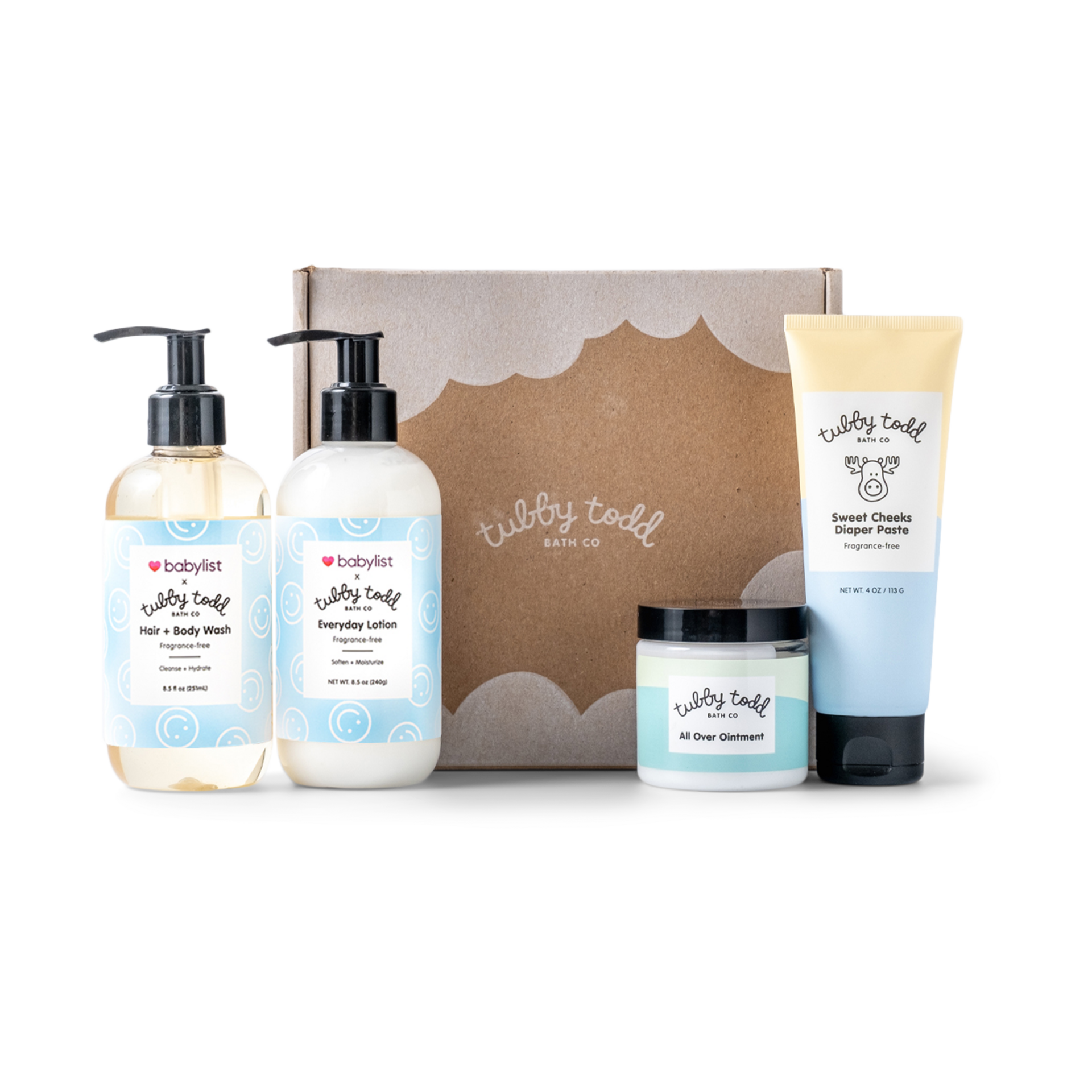 Tubby Todd Tubby Todd x Babylist Baby's First Year Skincare Gift Set - Fragrance-Free.