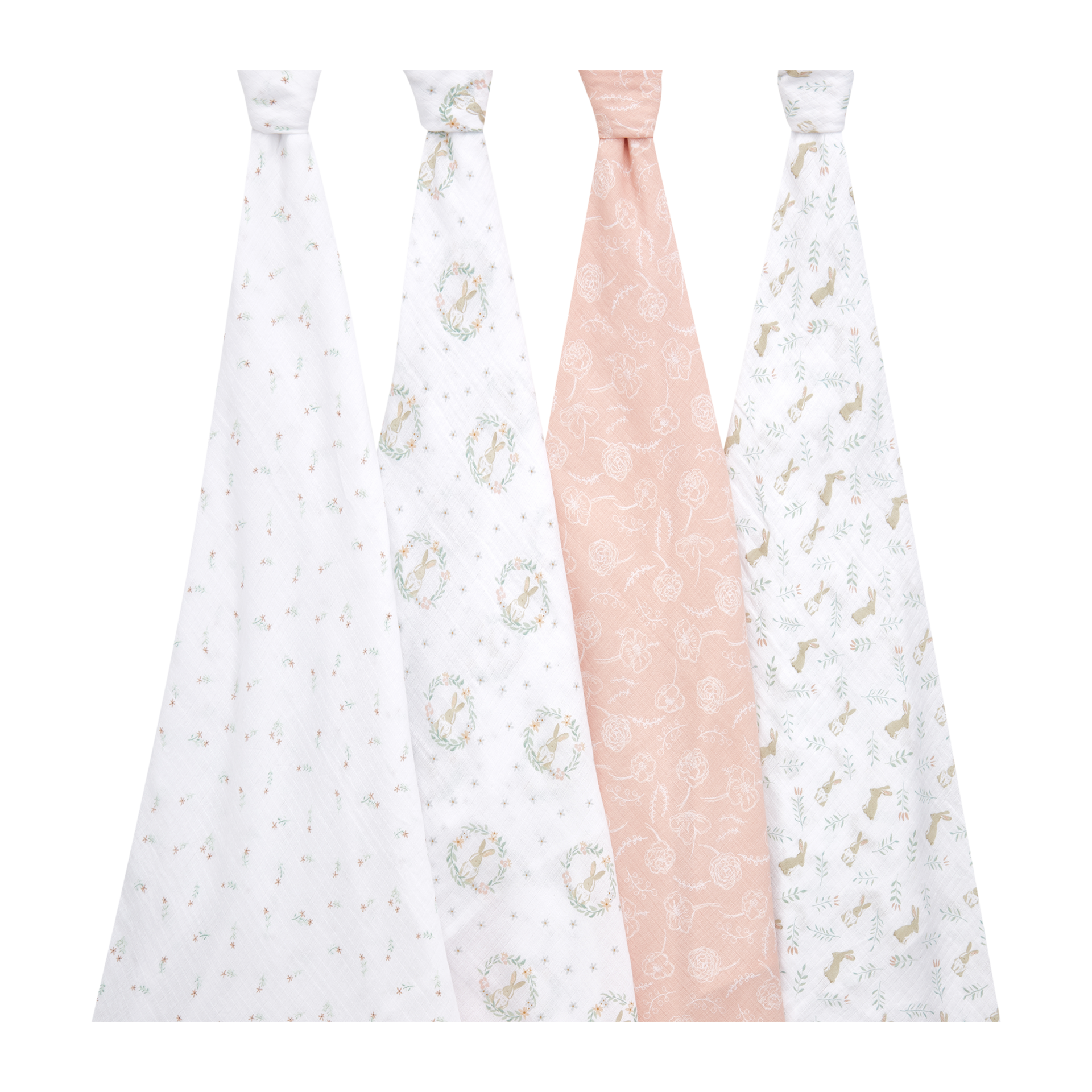 Aden + Anais Essentials Cotton Muslin Swaddles (4 Pack) Blushing