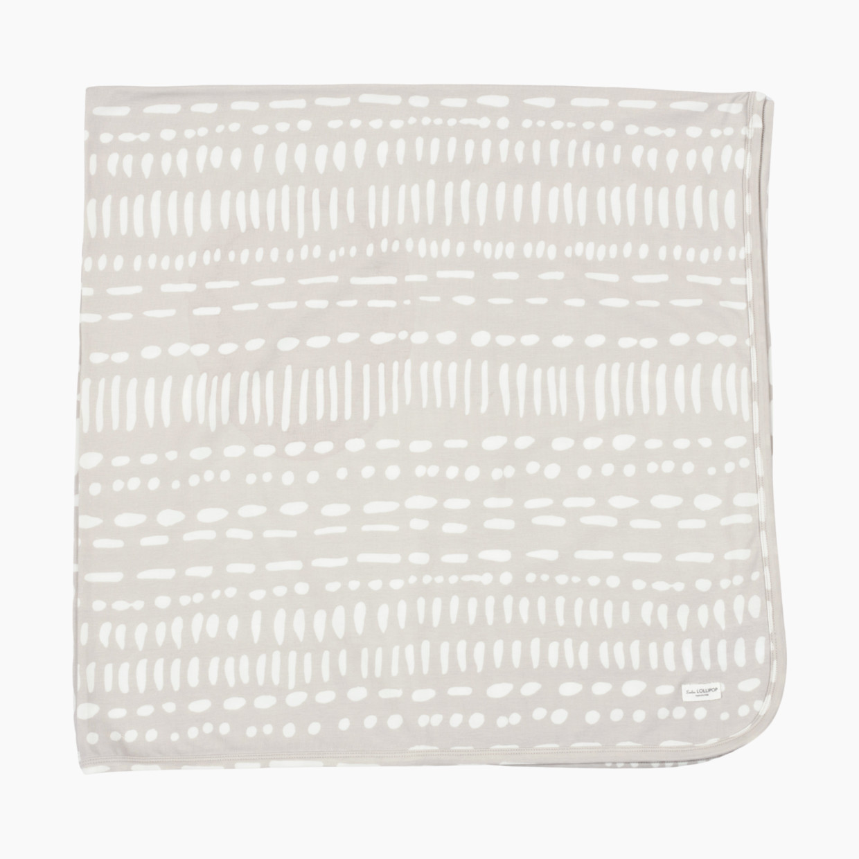 Loulou Lollipop Stretch Knit Blanket - Grey Mudcloth.