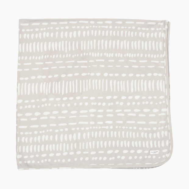 Loulou Lollipop Stretch Knit Blanket - Grey Mudcloth.