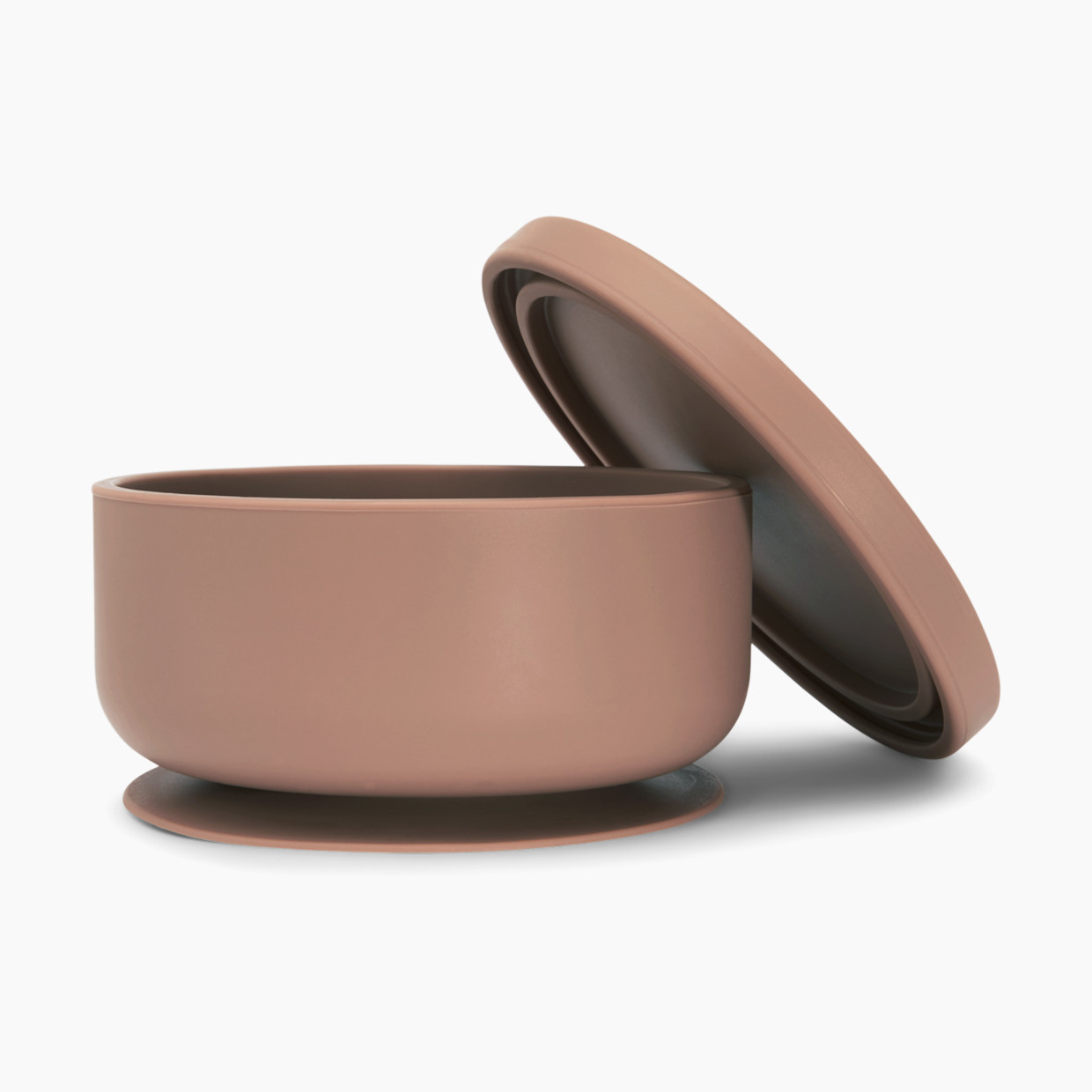 AEIOU Suction Bowl with Lid - Clay.