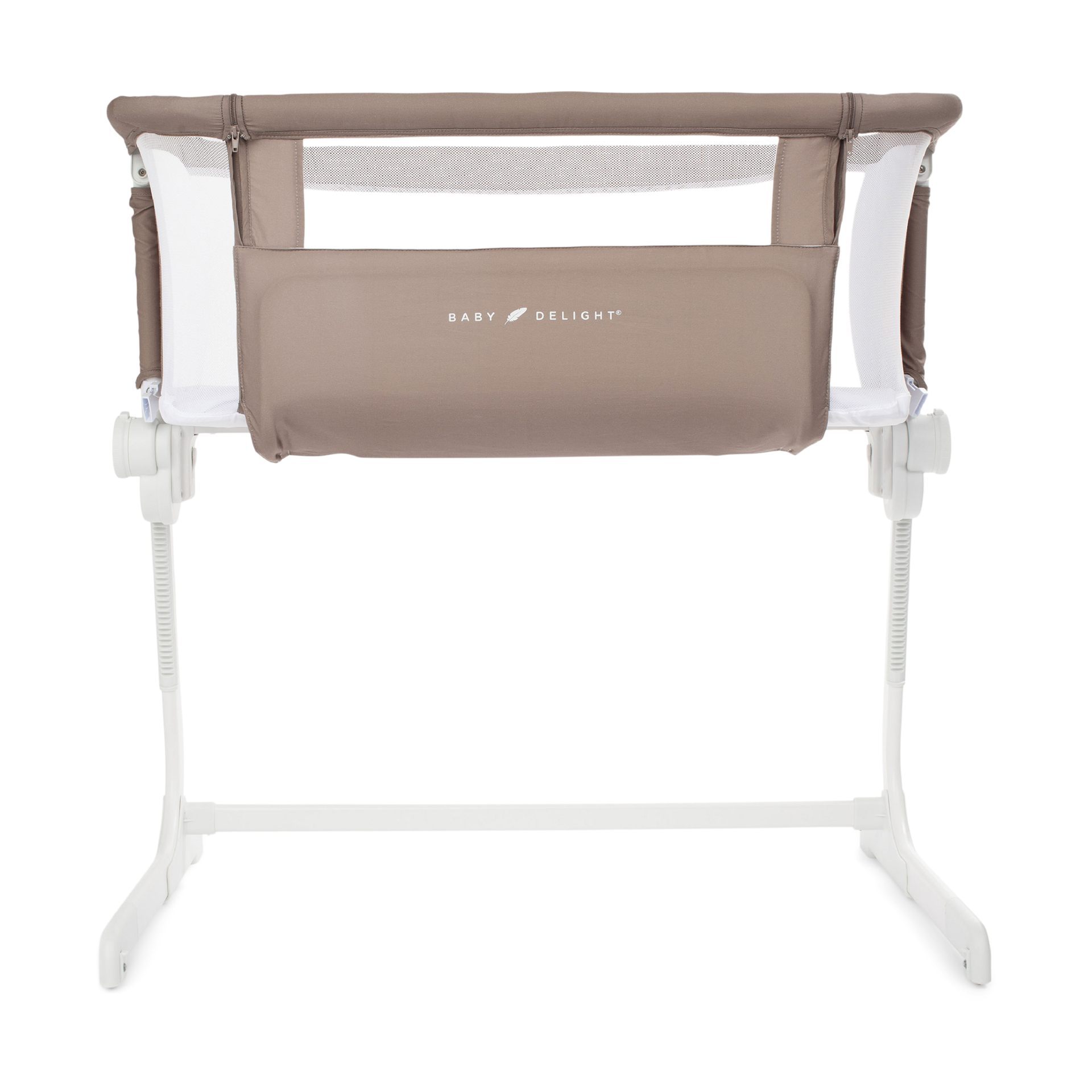 Baby Delight Beside Me Dreamer Bassinet | Bedside Sleeper & Baby Bassinet | 6-Position Height Adjustment | 100% GOTS Certified Organic Cotton Fabric | Organic Mocha