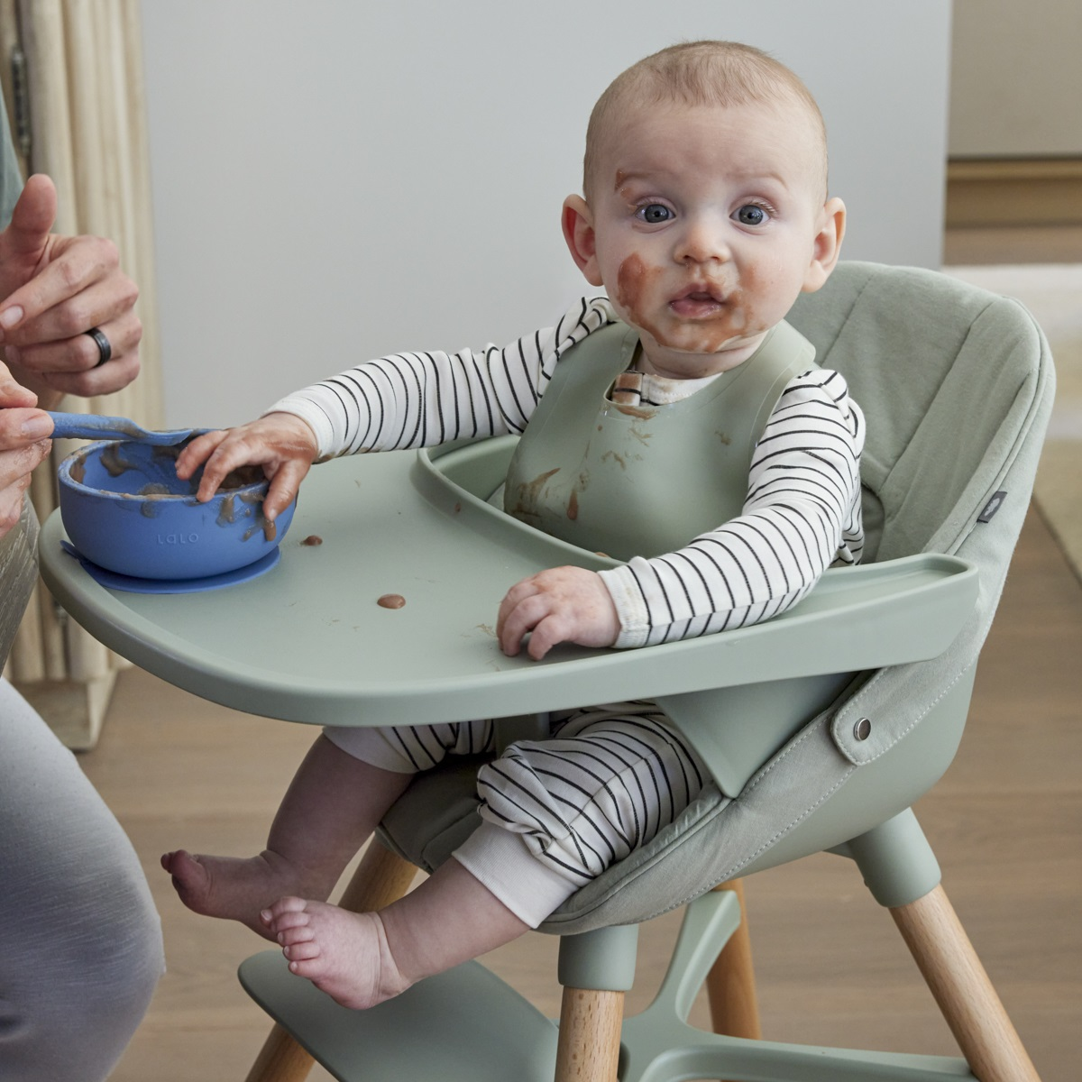 Lalo High Chair + First Bites Full Kit Sage / Sage Babylist Shop