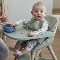 Lalo High Chair + First Bites Full Kit in Coconut/Oatmeal Size 24.5 x 24.5 x 33